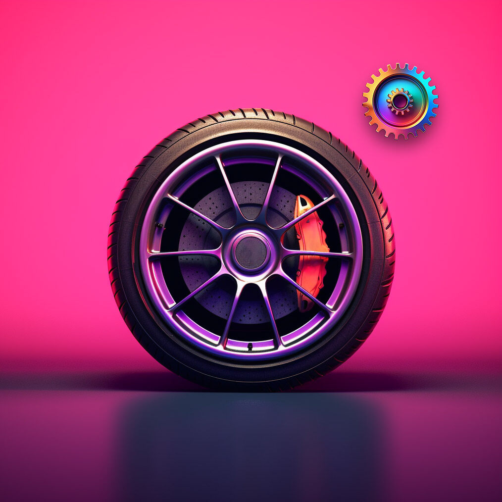 Автомобільне колесо у формі логотипа Instagram